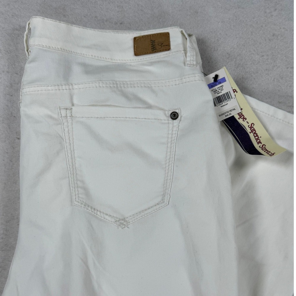 Supplies by Union Bay Billie White Crop Pants Womens 18 Superior Stretch New